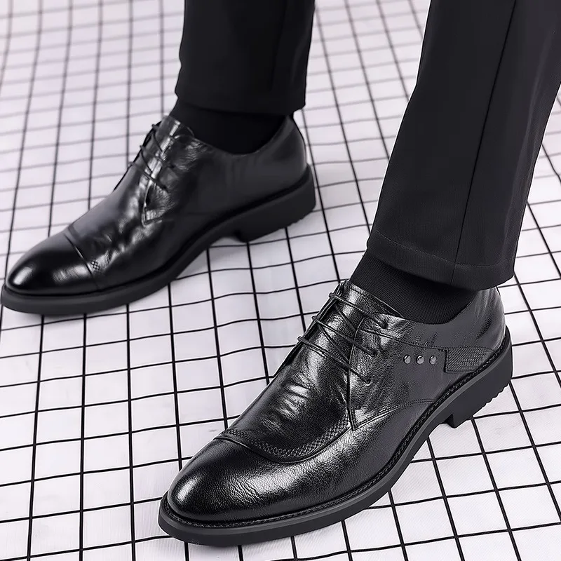 

Office Men's Dress Shoes Patent Leather Men Shoes Slip-on Party Suit Man Shoe High Quality Handcrafted Formal Mens Oxfords Shoes