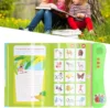 French and English Learning Sound Book Cartoon Pattern Interactive Sound Book Home Birthday Gift Green 3