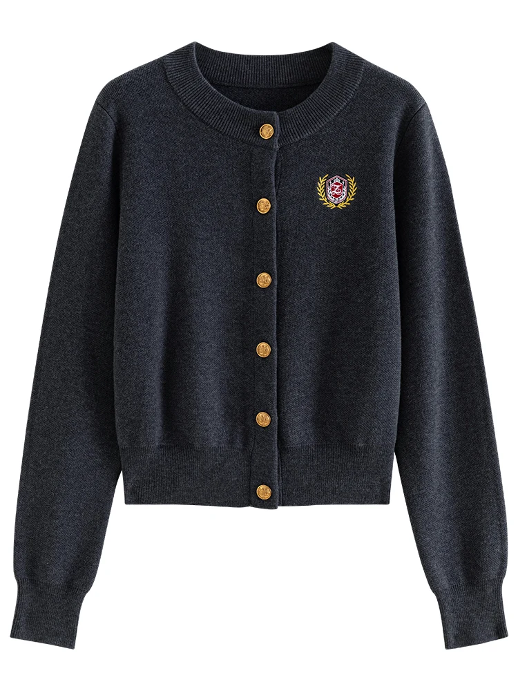 ZIQIAO British Senior Academy Wind Cardigan for Women Autumn