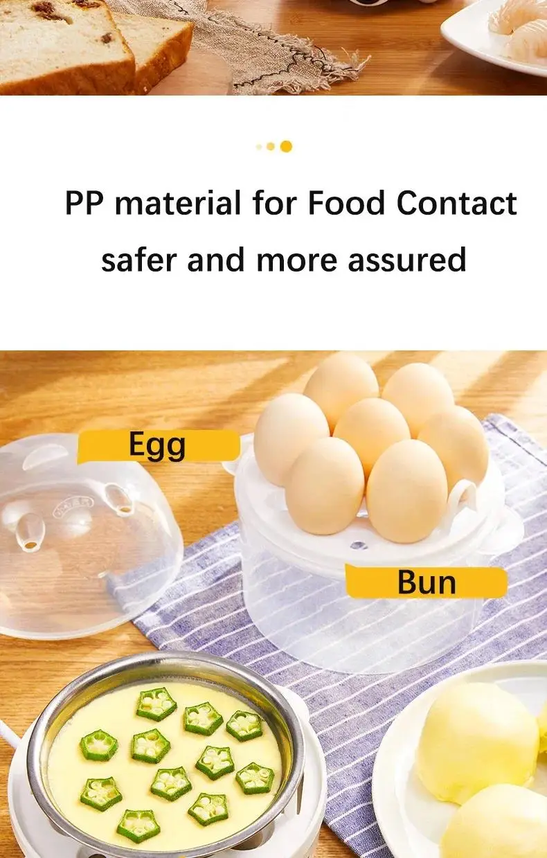 Description Picture 5 of item110V/220V Multifunctional Electric Egg Boiler Single Layers Egg Cooker Mini Steamer Poacher Kitchen Cooking Breakfast Machine