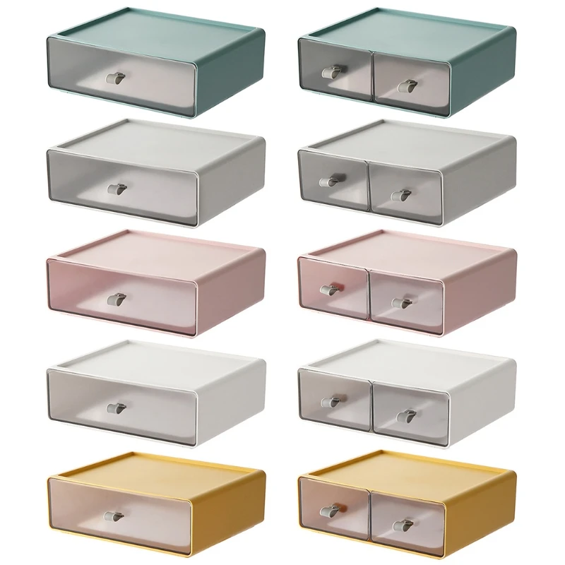

Desktop Storage Box Stackable Multifunctional Cosmetic Sundries Shelf Rack Jewelry for Case Container