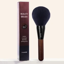 Professional Large Soft Bristle Blush & Powder Makeup Brush (Red)
