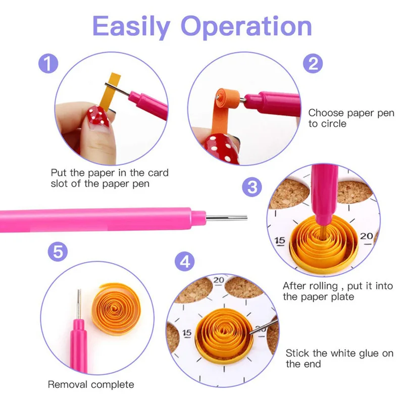 Quilting Kit Paper Quilling Tool Set Bead Roller Tools Quilled Needle Pen  Purple Stainless Steel Supplies DIY - AliExpress