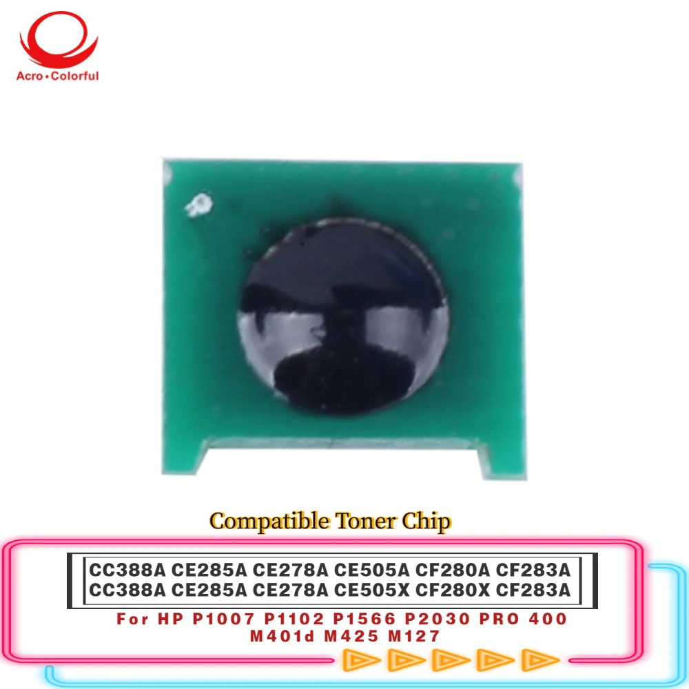 

Compatible CC388A CE285A CE278A CE505A CF280A CF283A Chip For HP P1007 P1102 P1566 P2030 Printer
