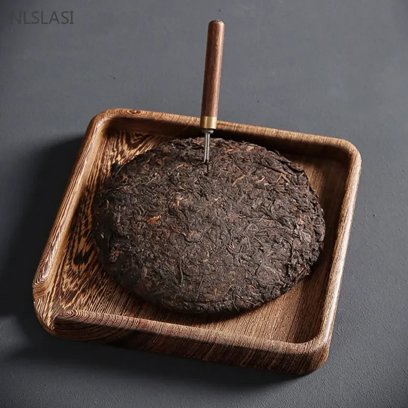 Tea Tray Wooden Serving Tray Tea Set Vintage Solid Wood Tea Tray Pu'er Tea Plate Tradition Set Accessories Ceremony Trays Decorative Home Teaware Supplies