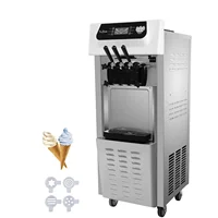 Machine à crème glacée molle verticale commerciale Sihao 2200W, production élevée de 7,4 gallons par heure, équipement efficace pour la fabrication de desserts glacés à usage commercial 2