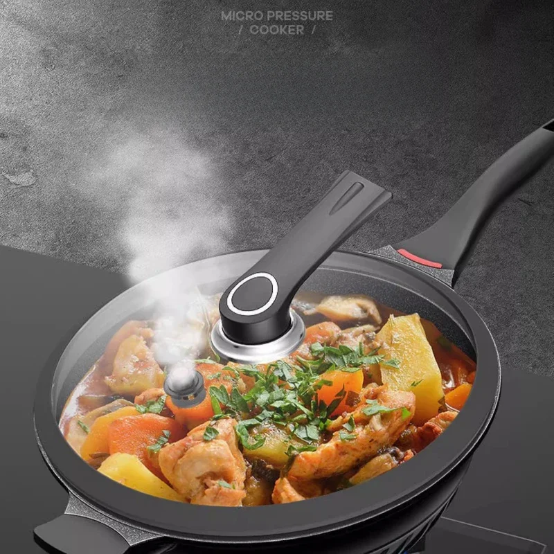 German Maifanshi Non-stick Wok Household Induction Cooker Gas Stove Special Wok Steamer Integrated with Steamer Мантышница