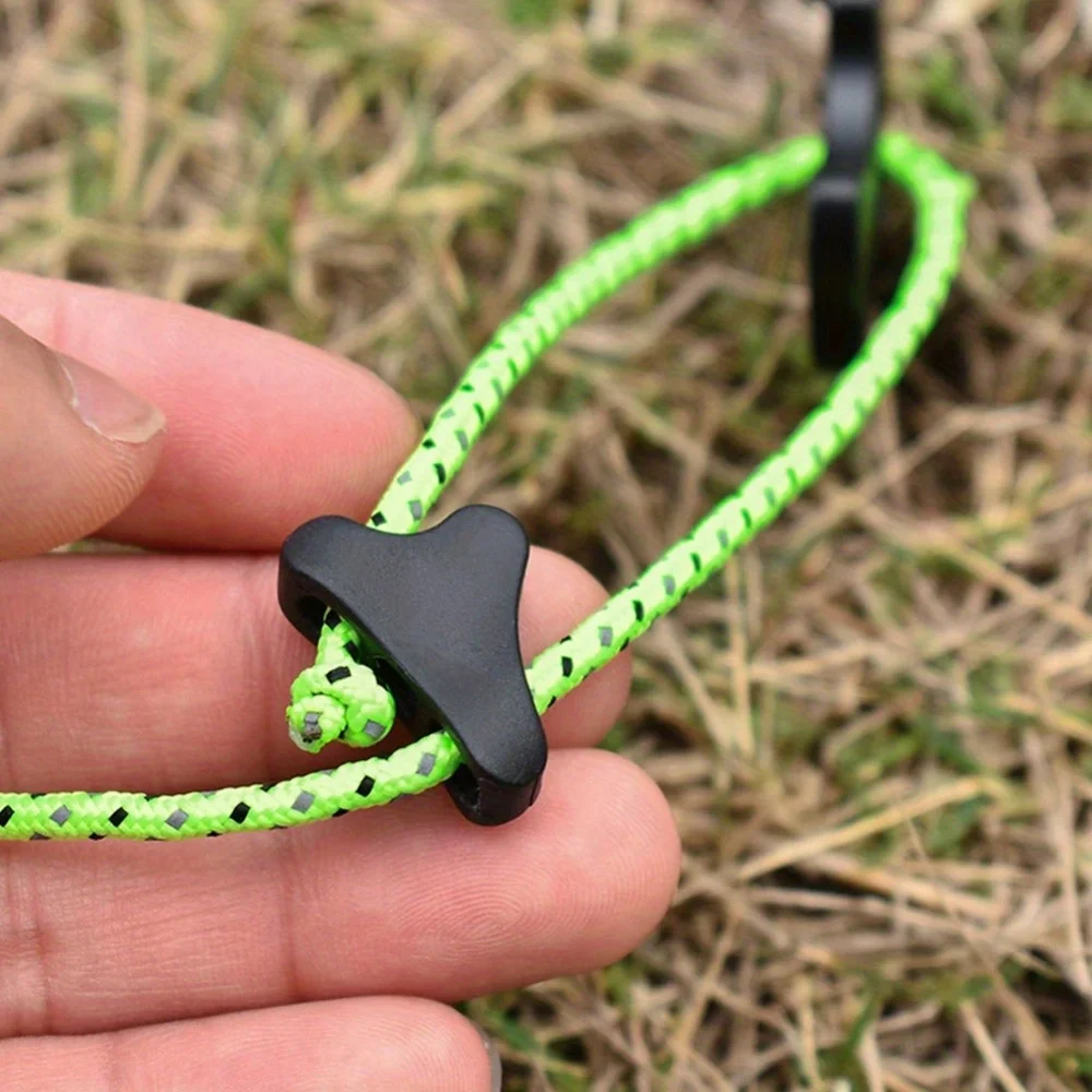 10pcs Camping Tent Rope Buckles Cord Tightener Tools Fastener Adjuster Non-Slip Rope Camping Portable Outdoor Elements