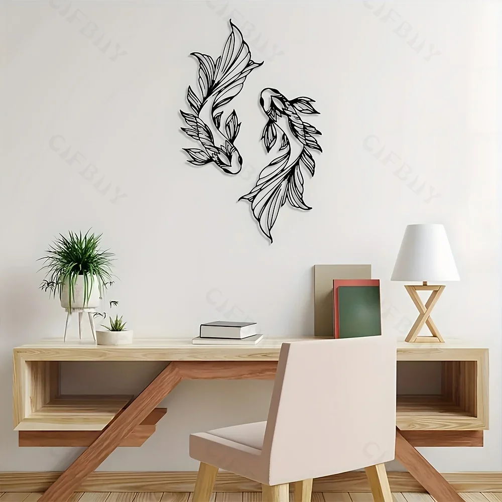 Koi Fish Metal Wall Art 2