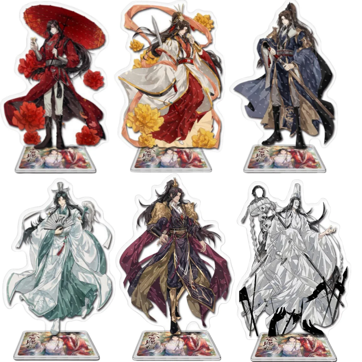 15CM Anime Tian Guan Ci Fu Acrylic Desktop Accessories Xielian Hua Cheng Figures Stand Model Plate Fans Gift Keychain Cute valorant keychains forsaken gold spectre anime game peripheral agents gun model pendant accessories keychain 8cm gifts toys boys