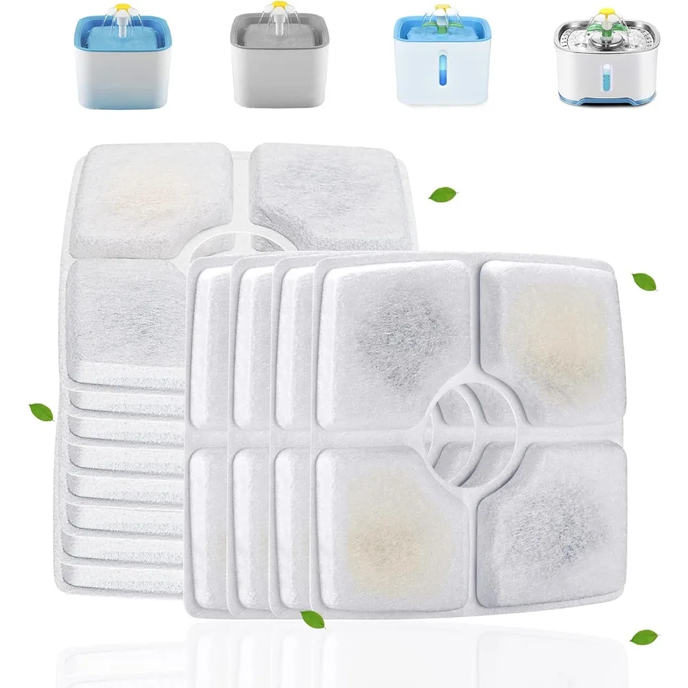 Square Cat Water Fountain Activated Carbon Filter Replacement Filters for Square Flower Pet Drinking Fountain Water Dispenser 1