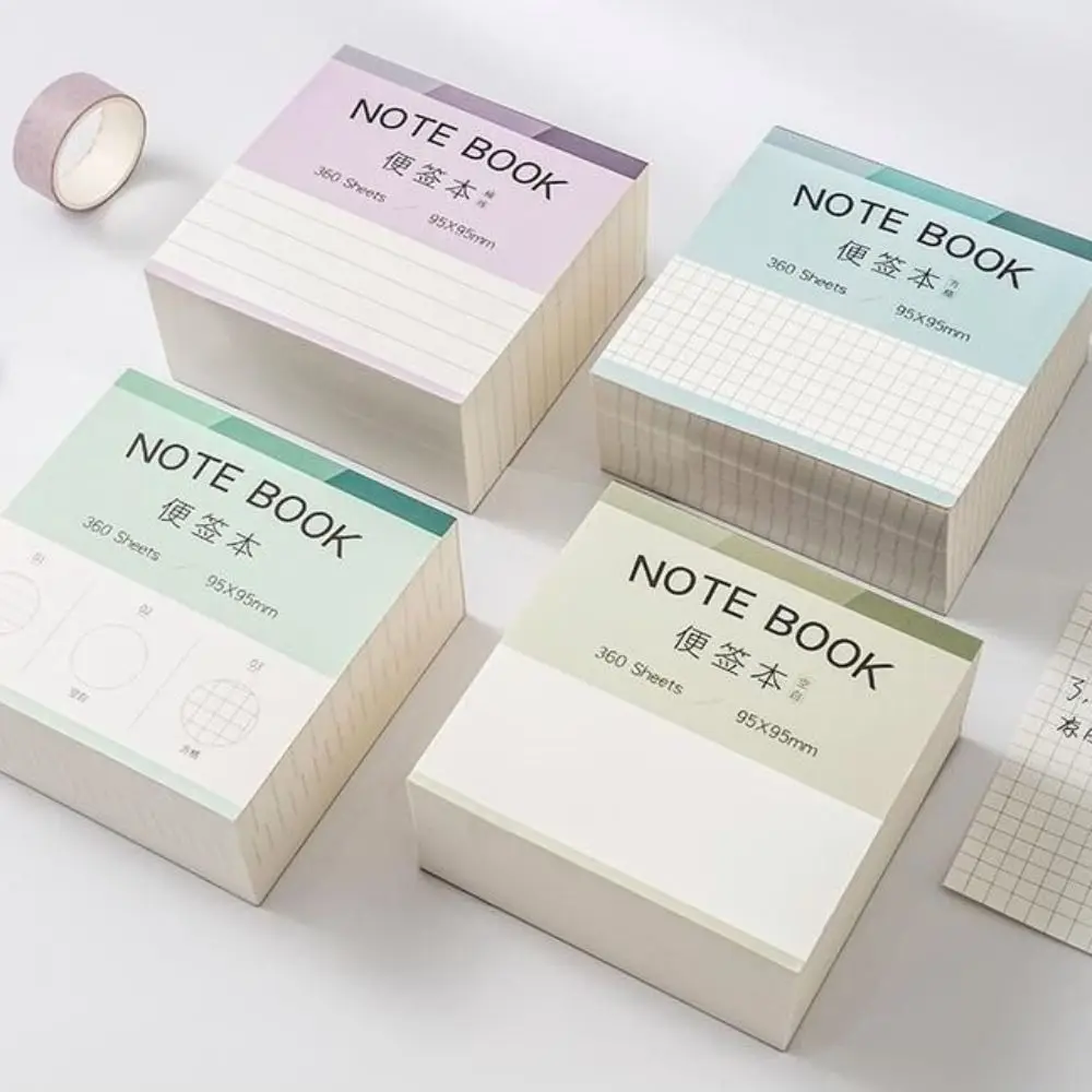 

Korean INS 360 Sheets Note Paper Non-Stick Small Blank Memo Note Pads Meaasge Paper Student Stationery Study Office Supplies