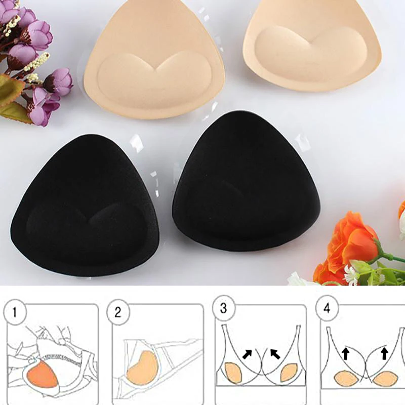 3 Paar BH-Einlagen Push-Up - Hautfarbene Cups Für Sport-BH Und Bikini