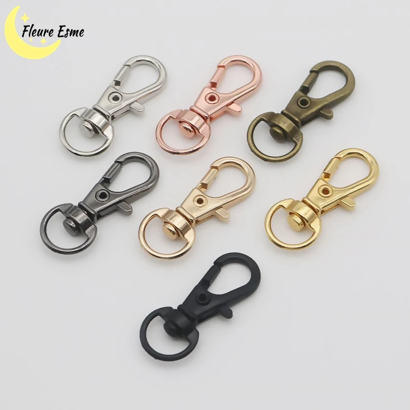 

100pcs/lot Key Rings Split Rings Jewelry Keychain for DIY Accessories Keyfob Dog Buckle Lobster Buckle Key Chains Accessories