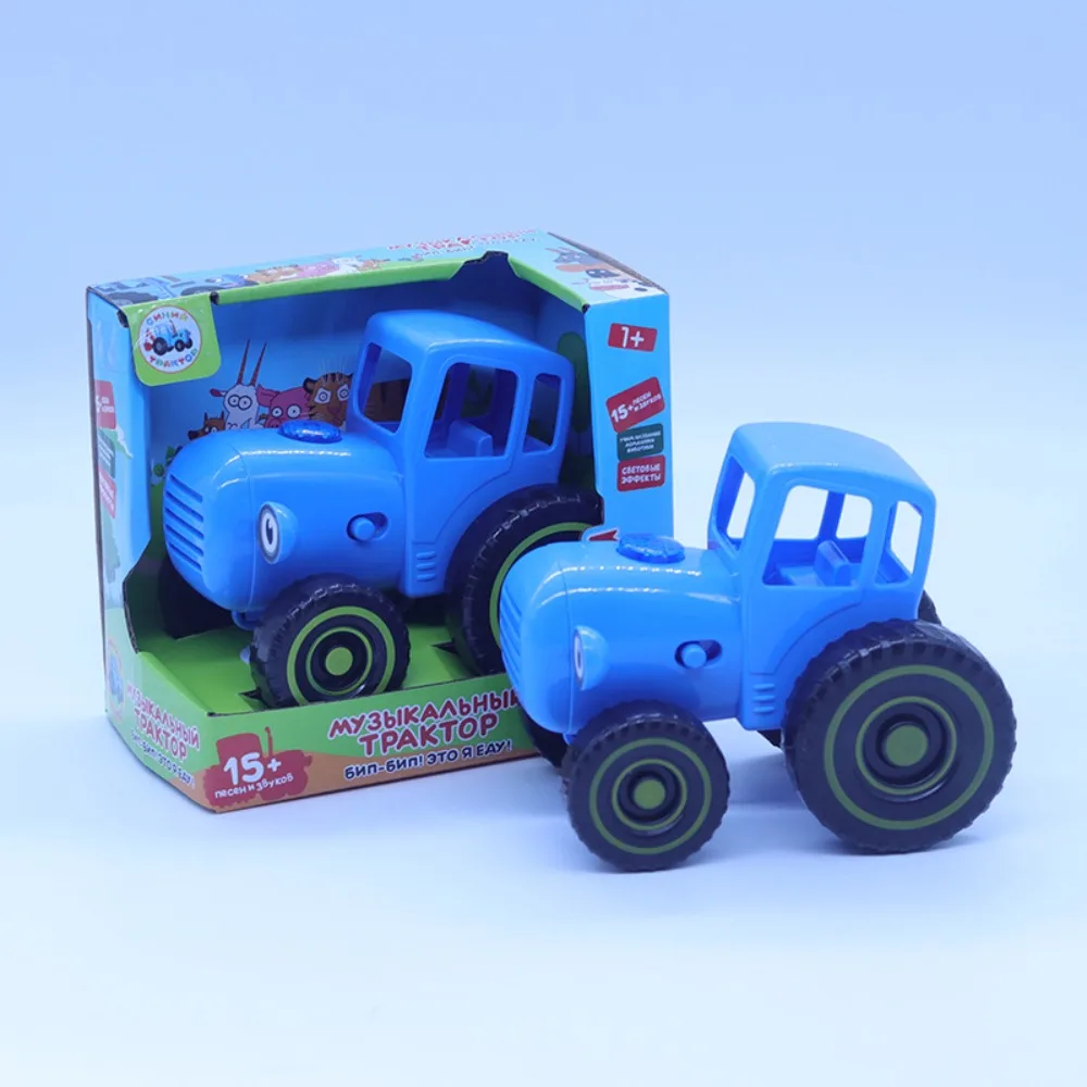 Маленький автомобиль Фермер синий трактор тянущий провод модель автомобиля игрушка для детей Раннее обучение игрушка