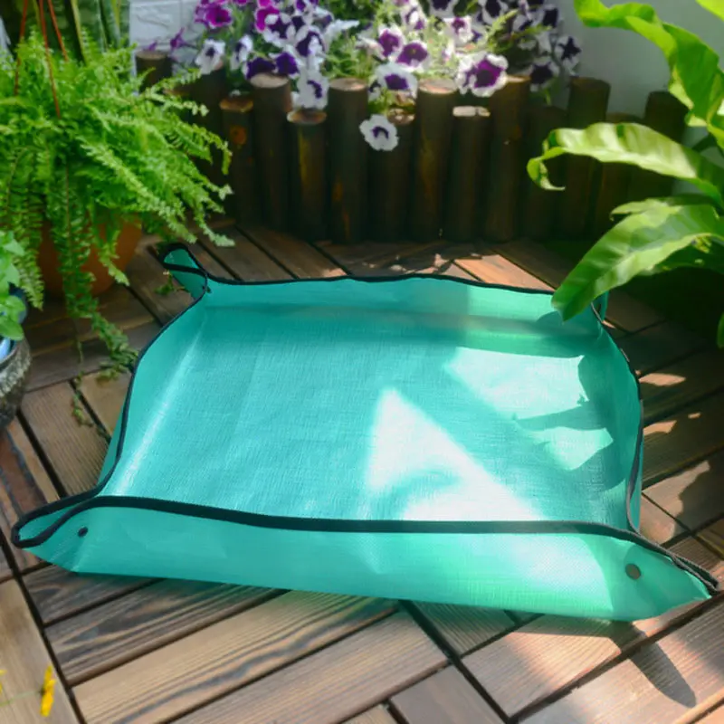 50/68/100CM Planting Mat PE Gardening Potting Mat Gardening Pad Waterproof Foldable Pot Transplanting Plant Pad planting mat,gardening mat