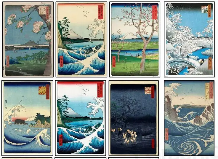 Vintage Japanese Utagawa Hiroshige Print Art Canvas Poster For Living Room Decor Home Wall Picture