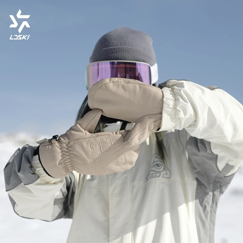 LDSKI Guantes de esquí Mujere Hombre Impermeable Invierno térmicas  cremallera Toque de pantalla Accesorios de snowboard Quick - AliExpress