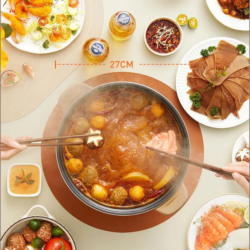 SUPOR Chinese Hot Pot With Lid 4L Capacity Divided Hotpot Kitchen Cooking Pan Multifunctional Electric Pot Home Appliance 5