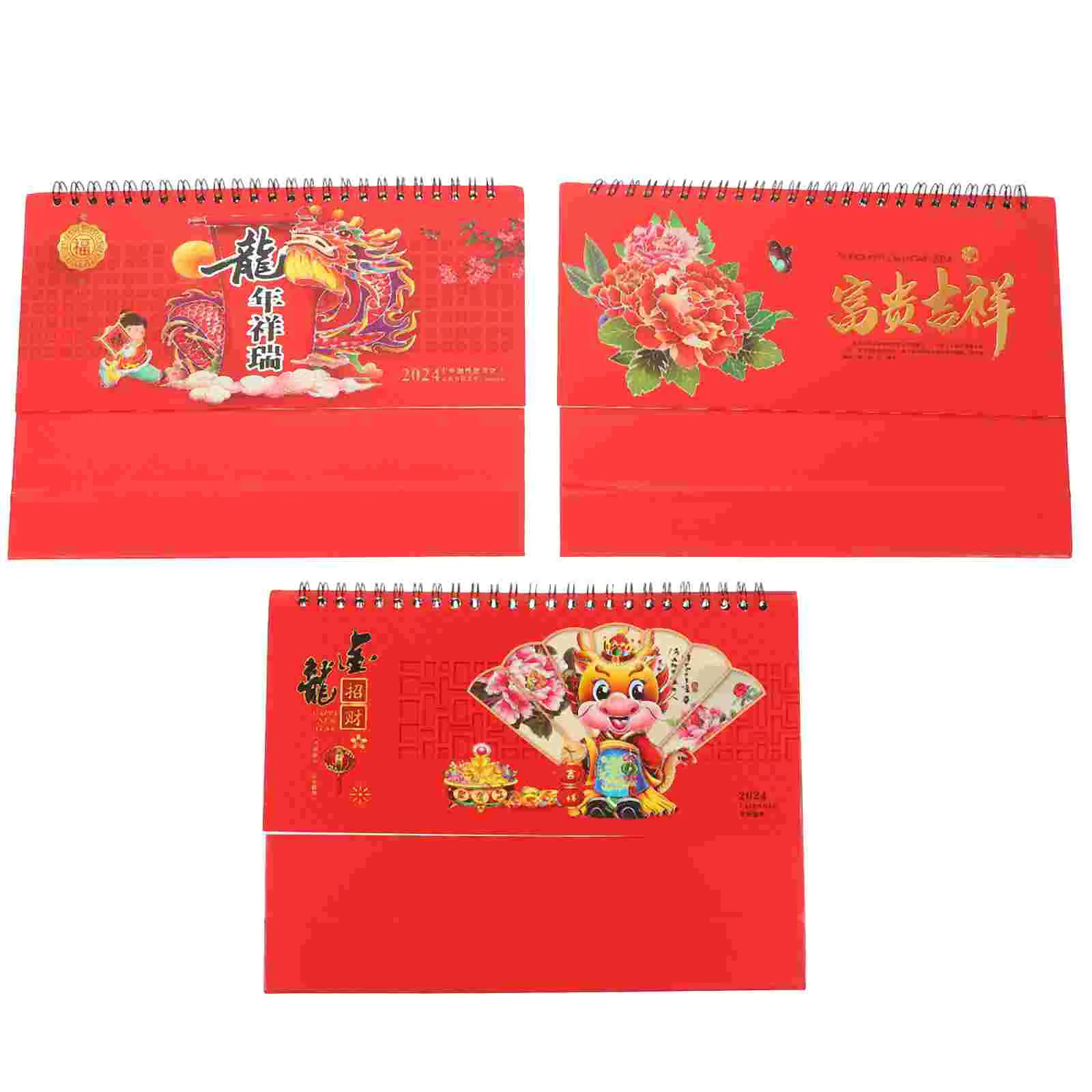 2024 Desktop Calendar Chinese New Year Zodiac Dragon Standing Calendar Monthly Calendar Schedule Planner Home Gift