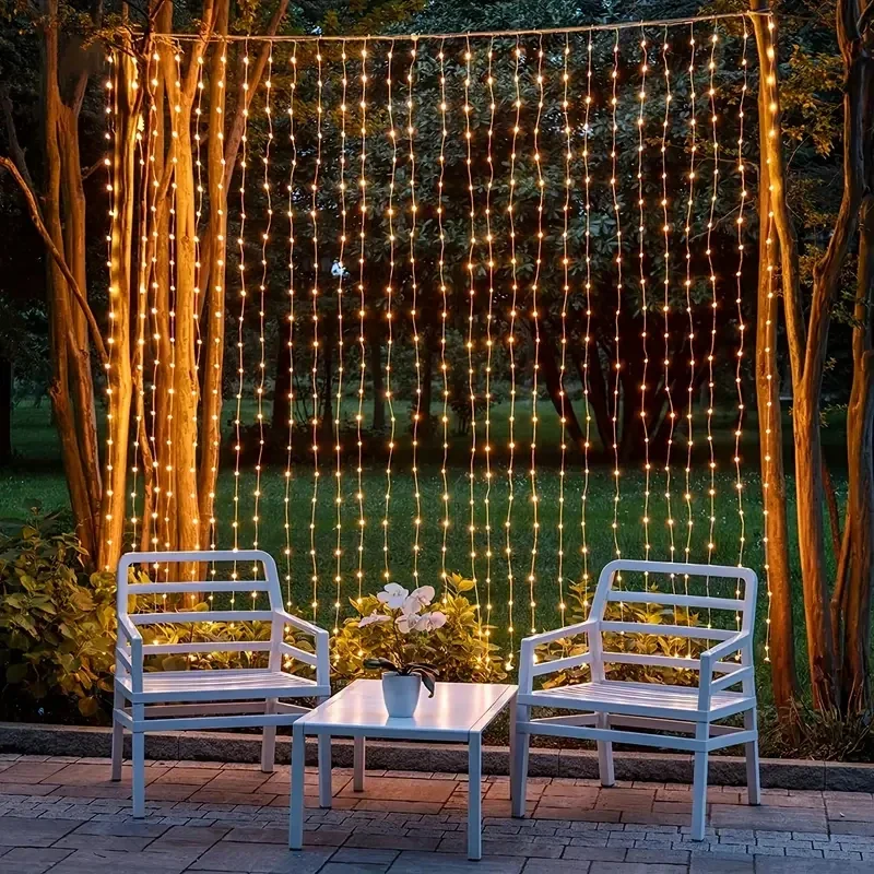 Description Picture 6 of itemRemote Control 8 Mode USB LED Curtain Garland String Lights 3M/6M Outdoor Garden Fairy Light Christmas Tree Wedding Decorations