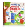 Usborne Pop-UPS Who Let the Dinosaurs out? Picture Books Cardboard English Activity Book Bedtime Story Books Kids Learning Toy 1