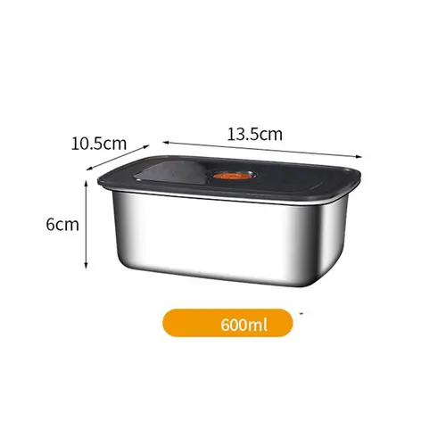 Stainless Steel Camping Lunch Box Sealed Leak-proof Bento Box Microwave Suitable Large Capacity Refrigerator Freezer Storage Box - Image 11