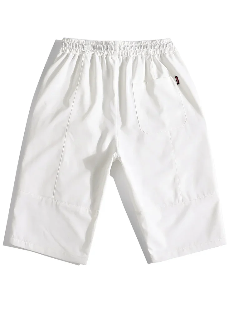 Description Picture 4 of itemPlus Size Summer Capris Pants Men Breathable Cool Calf-Length Short Sweatpants 3/4 Straight Loose Casual Cropped Trousers 8XL