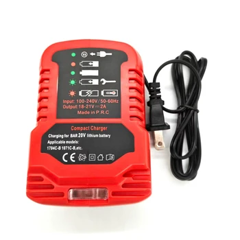 Caricabatterie Portatile Mini, Caricatore Rapido Wireless, Caricatore Spot Compatibile con Batterie al Litio Bauer 20V, Spina USA