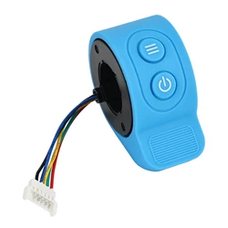 Electric Scooter Thumb Throttle & Headlight Switch - Finger Accelerator E - Bike Accessory (Blue Accelerator)
