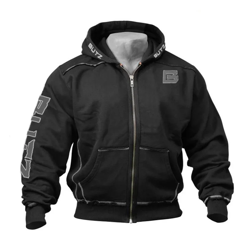 Men's Sportswear Running Jogging Jacket Jersey Sweatshirts Hoodies Zipper Basketball Gym Fitness Workout Hooded Sports Coat Tops