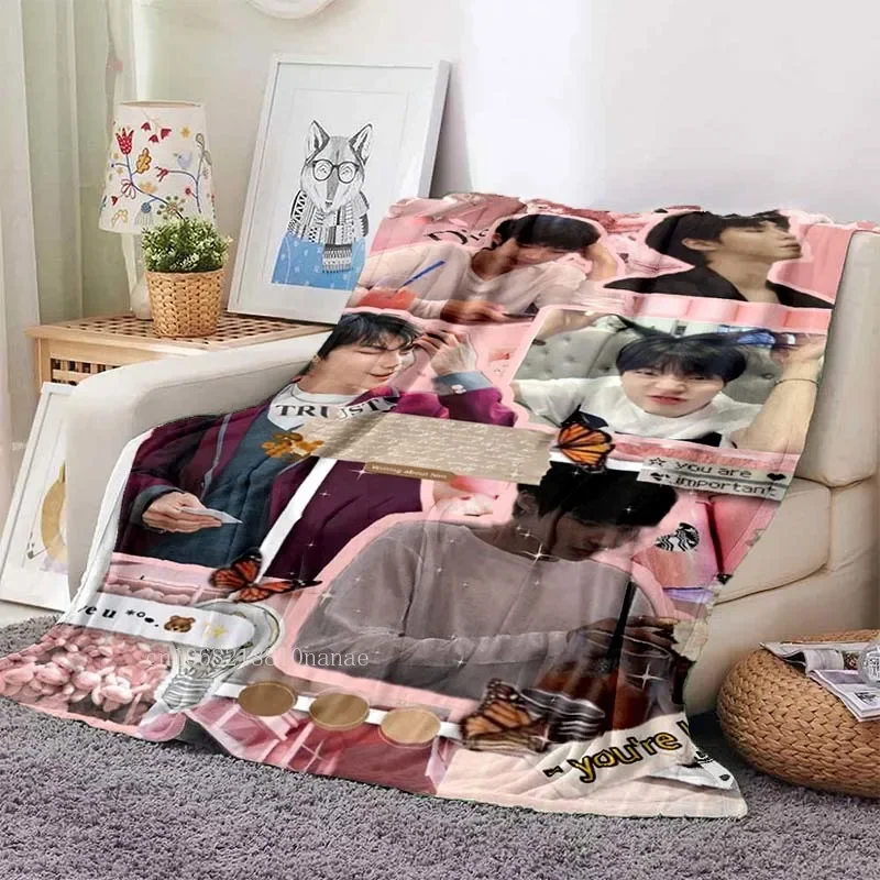 Hwang In Yeop Soft Flannel Blanket Kd Star Poster Blanket Sofa Bed Bedroom Living Room Portable Home Travel Break Blanket 6