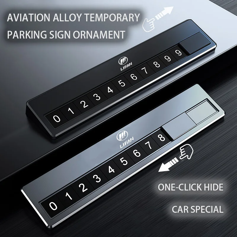 

Metal Car Temporary Parking Sign DIY Logo For Lifan Solano 125cc X50 320 620 520 530 X6 Accessories 2023 2022 Accessories 2023