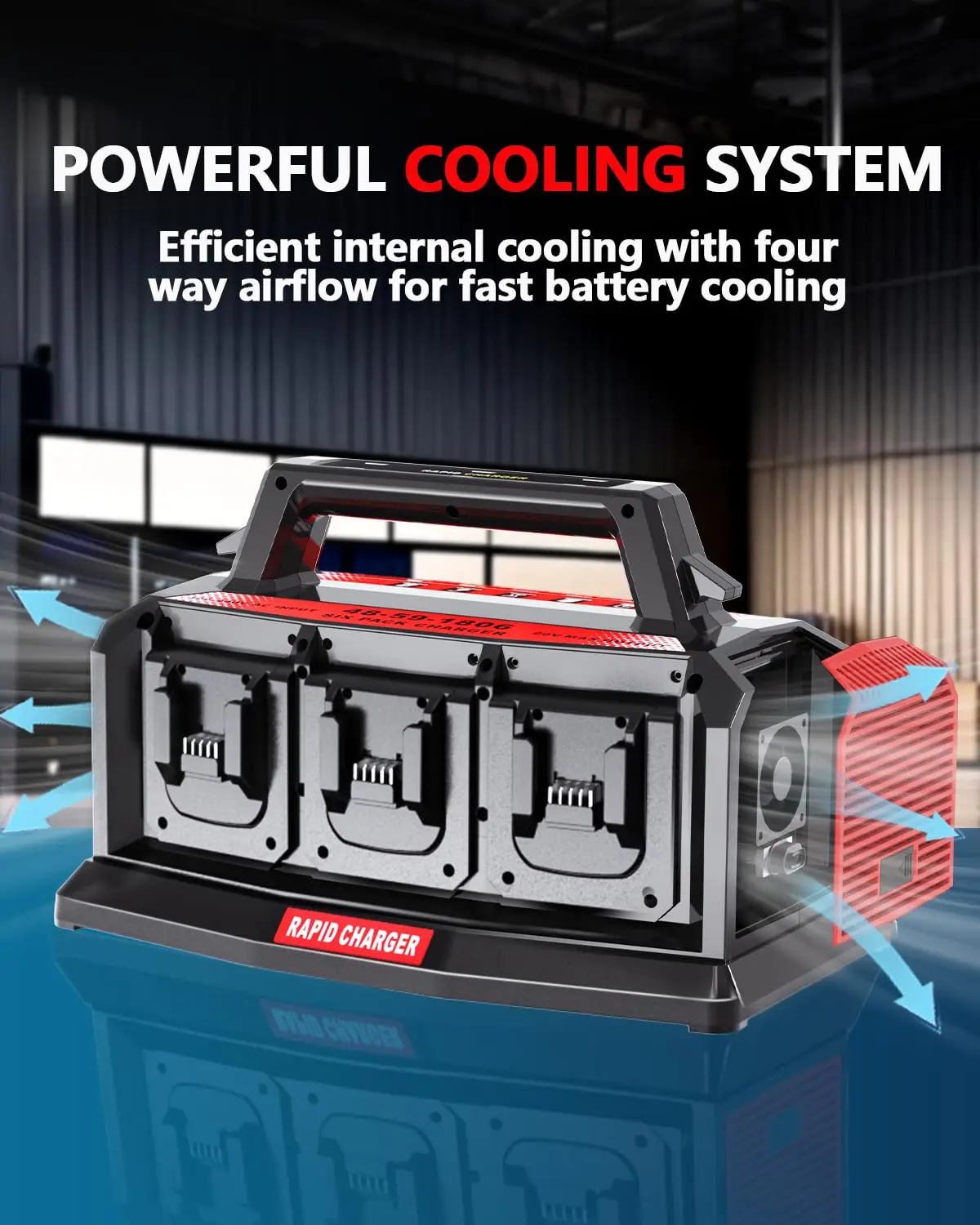 Super Battery Charger Compatible Milwaukee M18 Battery 4/6-Ports Simultaneous Ra