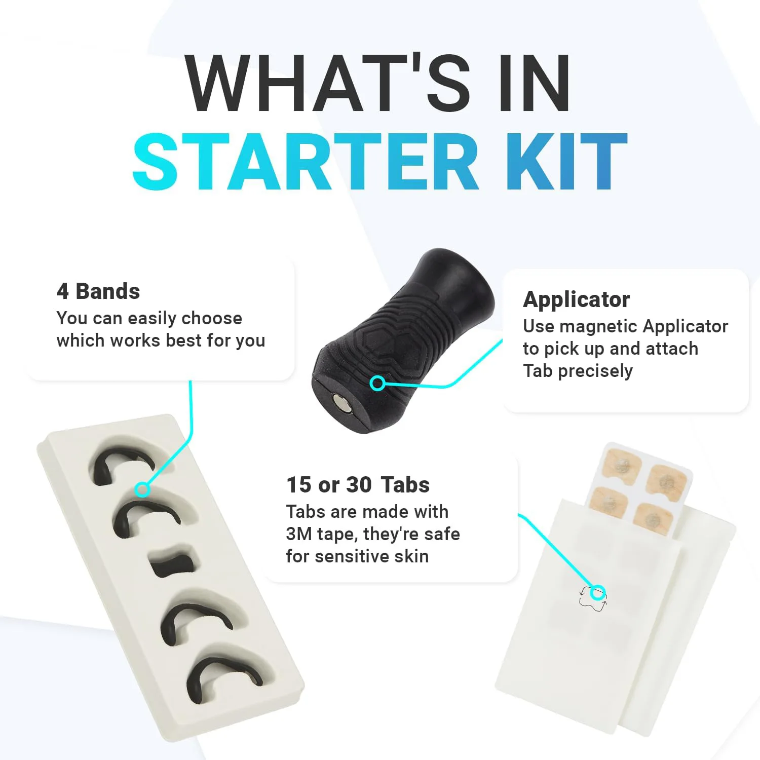 Breathing Nasal Strip Starter Kit Nasal Dilator extender Boost Oxygen Breath Refill Tabs Improve Sleep Quality Snoring Solution 5