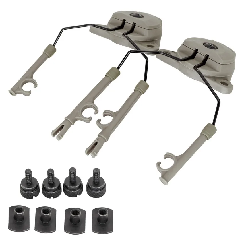 Wendy Tactical Helmet Rail Mount 1.0/2.0 for Tactical Headset COMTAC II III Airsoft Shooting Headset Hearing Protection Earmuffs