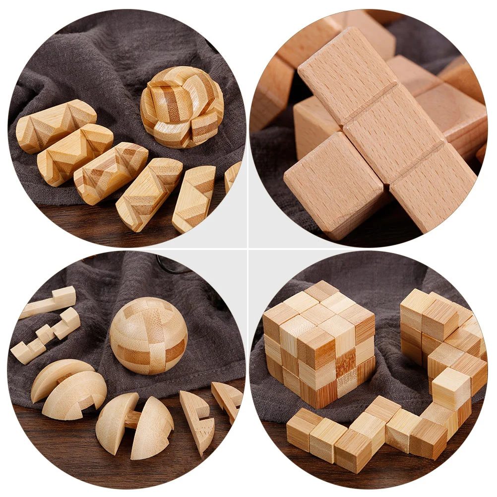 

3pcs Creative Toy Bamboo Ming Lock Toy Ming Lock Toys for Kids Adult