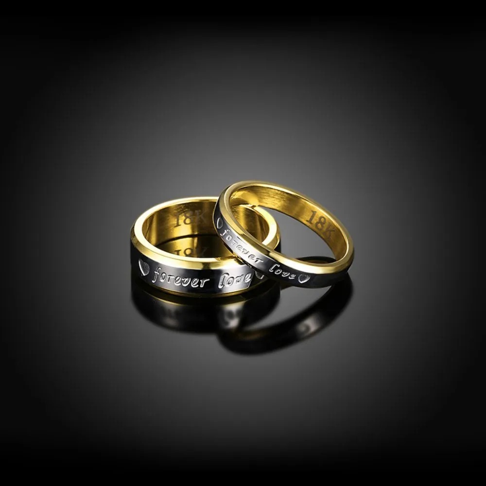 Rockyu 925 Silver Couple Rings - Adjustable Size, Forever Love Engraved, Wedding Engagement Gift For Him & Her - View #8