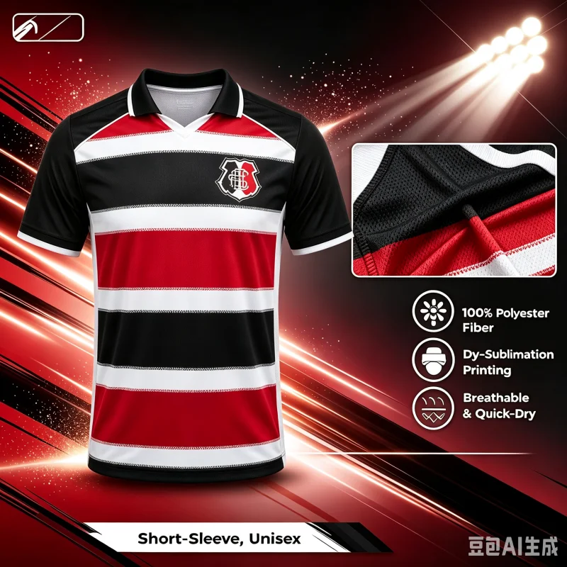 26-27anta CruzPolo Kragen 3D-gedrucktes Eltern-Kind-Fußball-T-Shirt für Sommer und Herbst, lässiges, schnell trocknendes Fußball-T-Shirt für Männer und Frauen