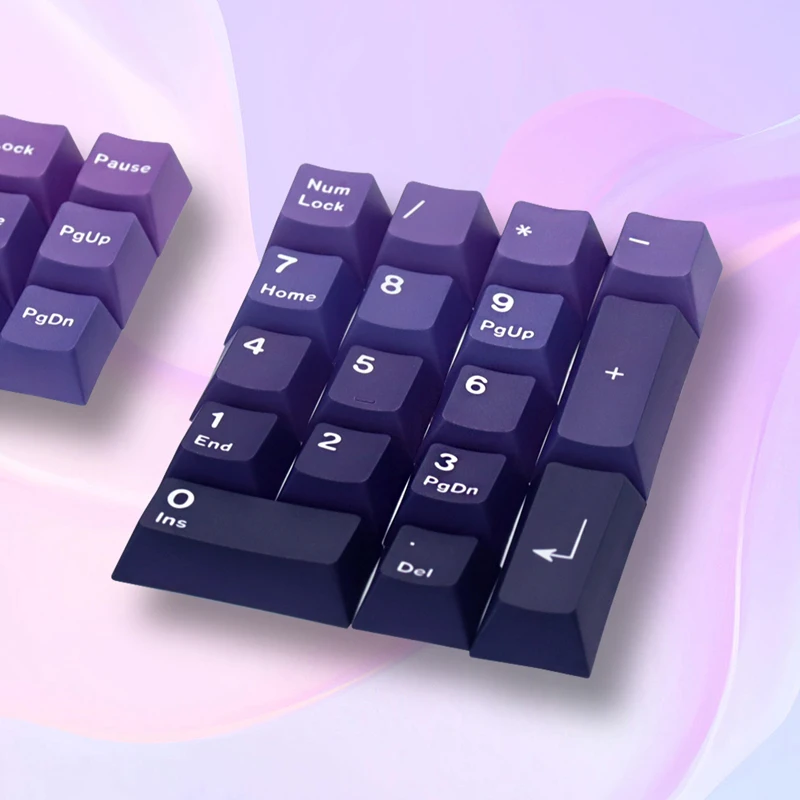 Pbt Keycaps para Teclado Mecânico Gaming Double Shot Cherry Gateron Switches mx Gamer Roxo Perfil 132 Chaves - Imagem 2