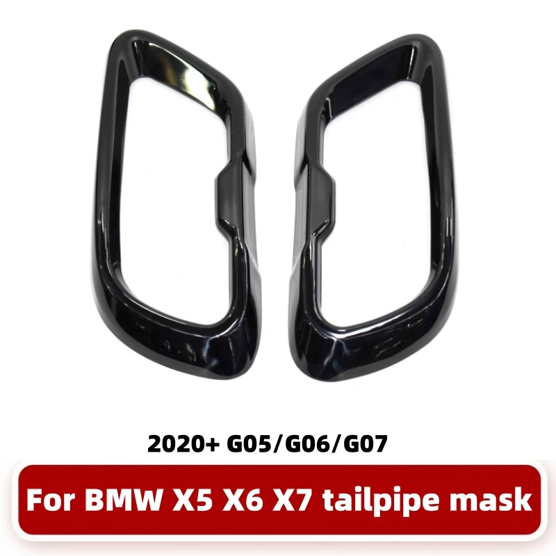 For BMW X5 X6 X7 exhaust pipe mask G05 G06 G07 muffler tip nozzle stainless steel black cover
