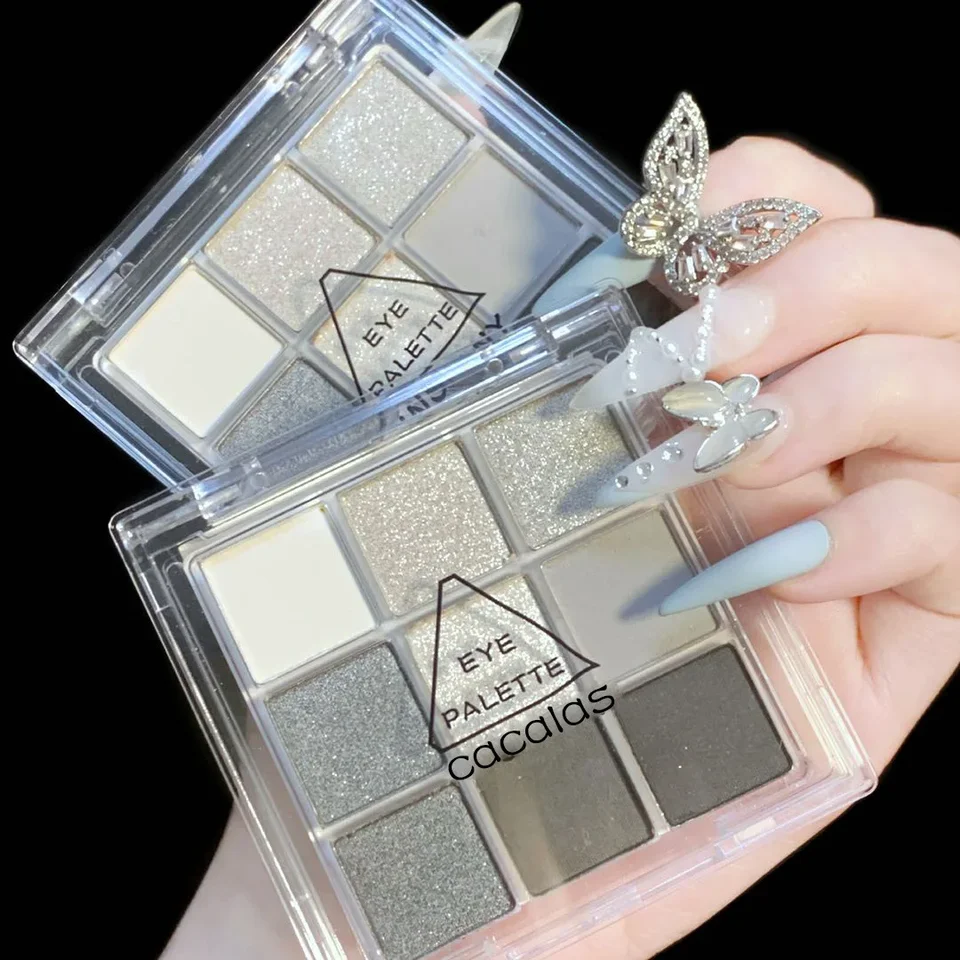 スモーキーメイクアイシャドウデイシティ真珠光沢のあるマットグレー