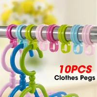 10Pcs Windproof Clothes Pegs Drying Clothes Buckles Hanger Windproof Hook Laundry Hook Clip Plastic Hanger Windproof Buckles 1