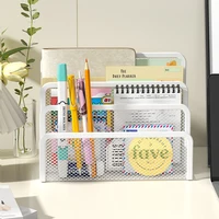 Desk Mail Organizer Small File Holders Letter Organizer Metal Mesh Document/Filing/Folders/Paper Organizer for Desktop 2