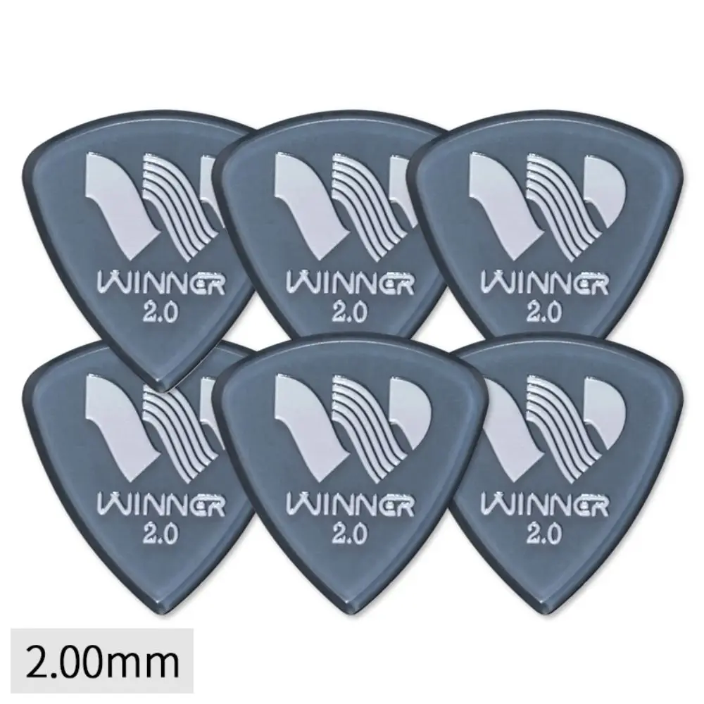 6 Pcs Winner Guitar Picks Large Triangular Anti-Slip Electric Guitar Picks 2.0MM Thick Triangle Picks Acoustic Guitar