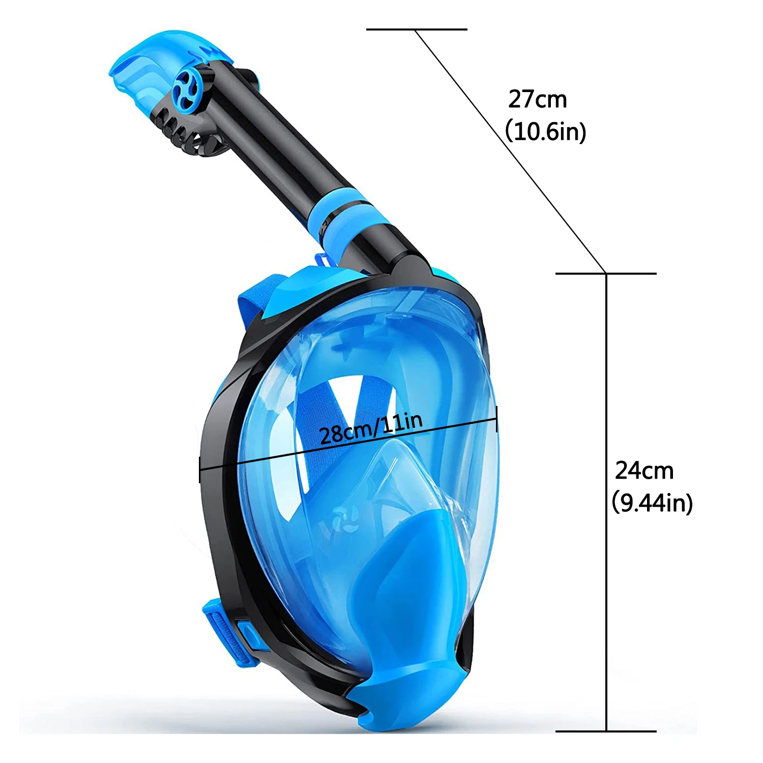 Adult Full Face Snorkelling Mask 180 Degree Panoramic Leakproof Anti-fog Professional Underwater Sports Swimming Equipment