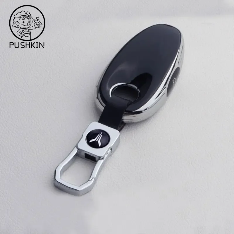 

Zinc Alloy Car Key Case Fit for Voyah Free SUV Keychain Bag Shell Remote Protection Cover Auto Accessories Top-grade Decoration