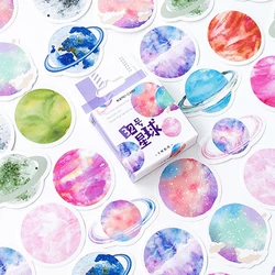 56packs Creative Hand Account Planet Decoration Boxed Sticker Scrapbooking Adhesive Paper Stationery Decoration Diary Gifts