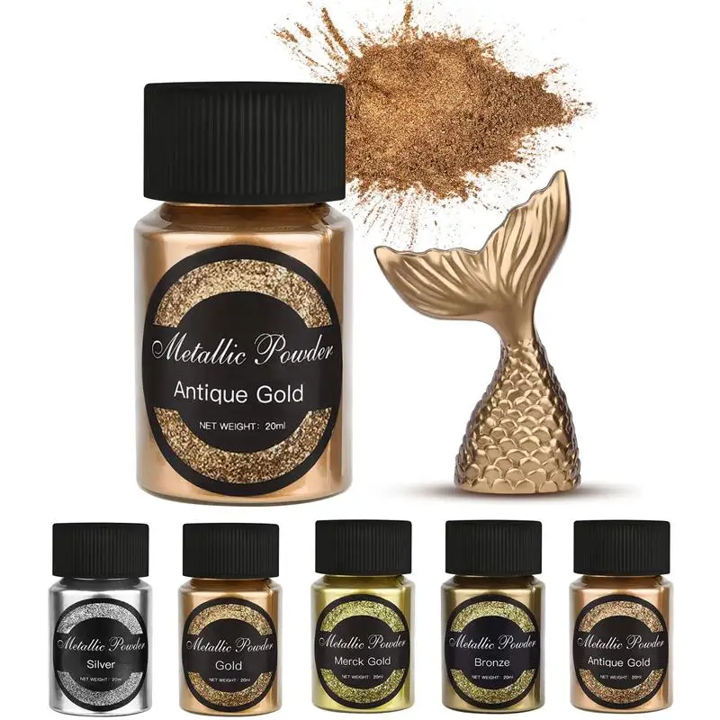 20 Ml Shimmer Metallic Gold Silver Color Pigment Pearlescent...