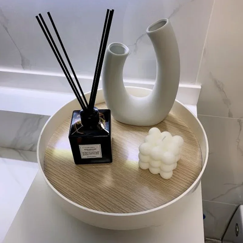 Nordic Style Decorative Trays Home Decor Storage Organizer Storage Box Table Vase Aromatherapy Stand Candlestick Stand